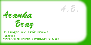 aranka braz business card