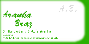 aranka braz business card